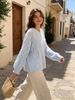 Loose Hollow Out Soft Breathable Long Sleeve Knit Sweater_ecoleips.com