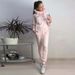 Aria Basics Aria Basics 2024 Autumn/Winter European American Women's Fashion Hot-Selling Fleece Hooded Casual Sports Suit With Leather_ecoleips.com