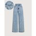 Aria Basics Cross-border European And American Best-selling Casual Straight-leg Jeans For Women, Loose-fitting,_ecoleips.com