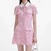 Women's Clothing Color Lapel Lace Hollow Single Breasted Short Dress Spring And Summer New_ecoleips.com
