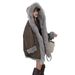 girl 2025 Winter New Style Raccoon Collar Rabbit Reversible Fur Parka Mid-Length Women's Coat_ecoleips.com