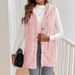 Women's Clothing Reversible Fleece Hooded Cardigan Vest - Soft & Stylish Casual Outerwear For Autumn & Winter_ecoleips.com