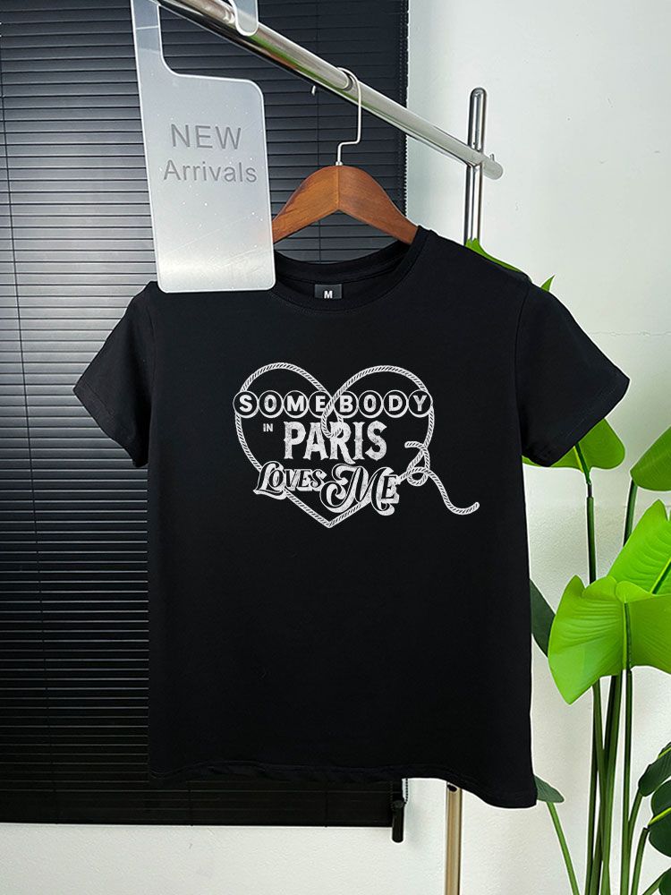 Regular Fit Graphic Tee Women Short Sleeve_ecoleips.com