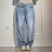 Women's Casual Starry Rhinestone Denim Jeans Loose Straight Leg Long Pants European American Style_ecoleips.com
