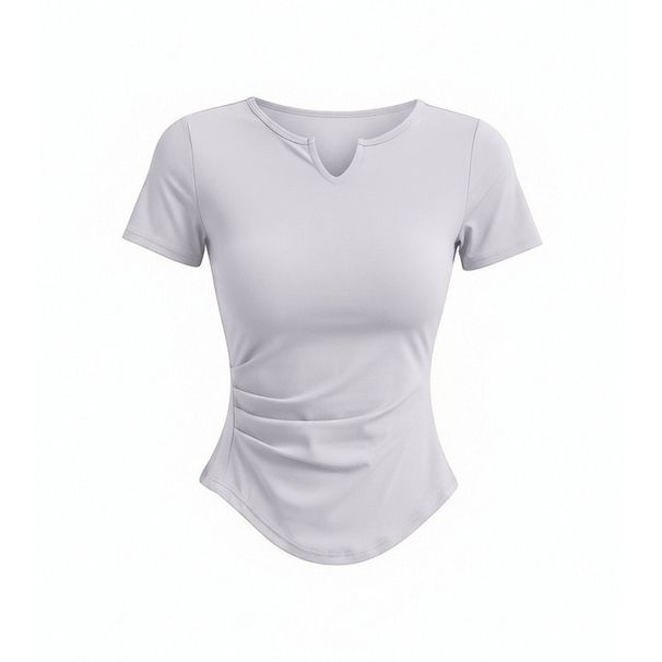 Lulu Yoga Wear Women's Summer Fitness High End Short Sleeved Top Tight Fitting Quick Drying For Outdoor Running Sports_ecoleips.com