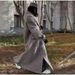 Button Woolen Coat Winter Gray Tall Loose Extra Long Coat_ecoleips.com