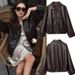 Faux Leather Jacket Women’s Long Sleeve – Stylish Oversized Bomber Coat, Wine Red PU Vegan Jacket For Streetwear & Fall Fashion_ecoleips.com