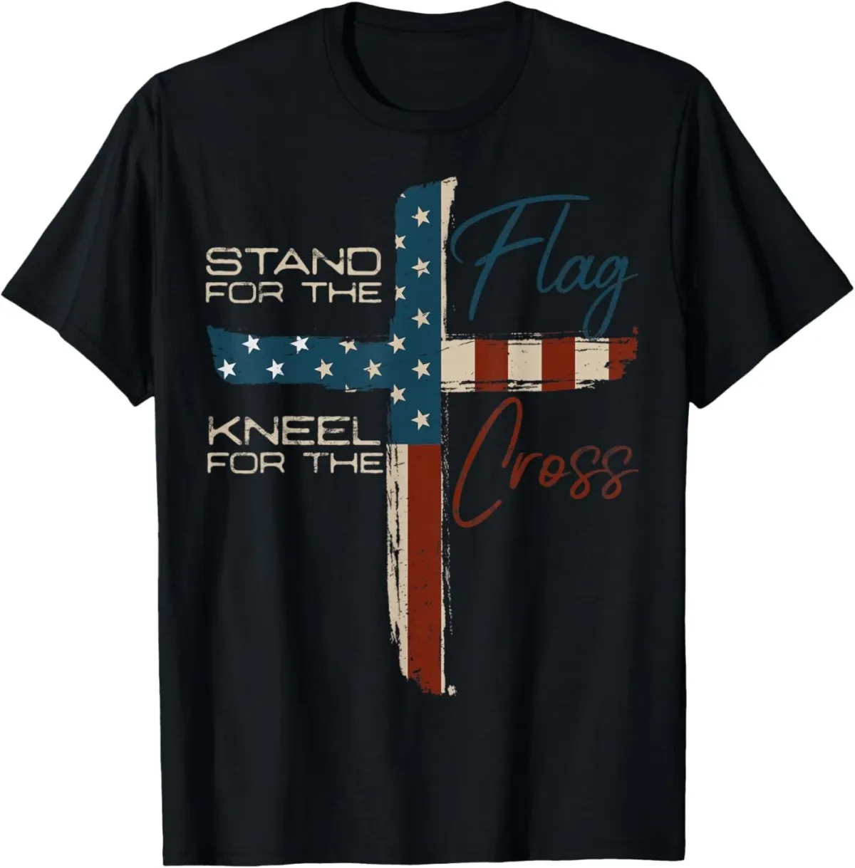 Women's T-Shirts USA Flag Religious Quote 4th Of July Christian Faith T-Shirt_ecoleips.com