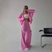 New Sports Suit, Solid Color Zipper Hooded Jacket, Ripped Button Trousers, Two-piece Set For Women_ecoleips.com