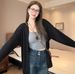 Aria Basics Aria Basics Summer Sun Protection Long Sleeve Knitted Sweater Casual Korean Style Loose Air Conditioning Cover-Up Thin Top Elegant_ecoleips.com