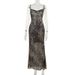 Cf24216 Camisole Hooded Collar Sexy Backless Leopard Print Summer New Spicy Girl Slim Fit Long Dress_ecoleips.com