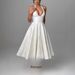 2026 European And American Cross-border V-neck Halter Neck Jacquard Dress, High-end Evening Gown, Spring/summer Elegant_ecoleips.com