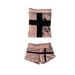 Y2K Sexy Women's Two Piece Bandeau Top And Mini Shorts Set Cross Style Sleeveless Summer 2025_ecoleips.com