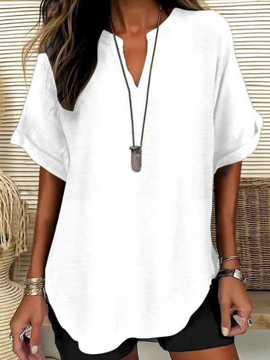 Spring 2026 Hot-Selling Fashion Carnival Print Popular Women's V-Neck Short-Sleeve T-Shirt For Cross-Borr European_ecoleips.com