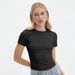 Women's Clothing Short Sleeve T Shirt Round Neck Slim Fit Hot Girl Pure Desire Top Women_ecoleips.com