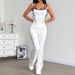 AD391 Cross-Border Two-Piece Camisole Yoga Set With Foldable High Waist, Casual Versatile Fitness Sports Outfit_ecoleips.com