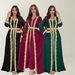 Women's Clothing Long Sleeved Two Piece Arab Dubai Robe_ecoleips.com
