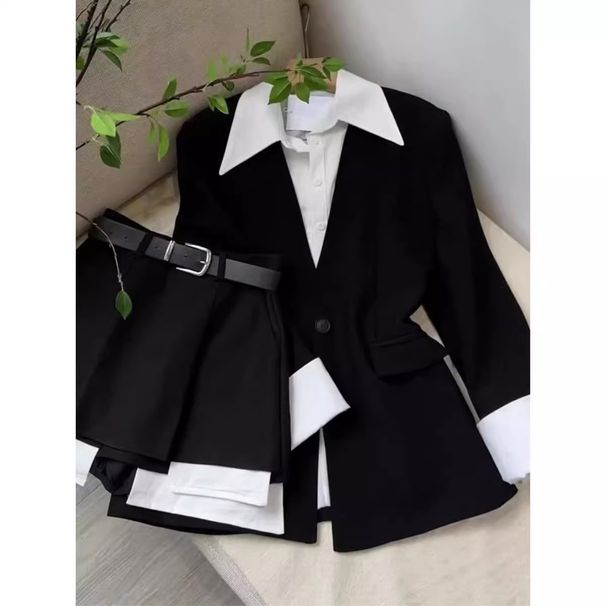 Women's Clothing New Version Fashion Casual Two Piece Suit High End Short Skirt Two Piece Suit_ecoleips.com