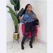 Trendy Cropped Denim Jacket With Drawstring Waist – Blue, Oversized Fit, Long Sleeve – Streetwear & Casual Style (S-XL)_ecoleips.com