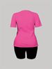 Summer Women's Casual And Fashionable Teddy Bear Print Loose T-shirt+shorts Two-piece Sportswear Suitable For Daily Wear-102_ecoleips.com