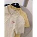 Korean-Style Women's Polo Collar Knit Top Summer Short Sleeve Shirt Bow Embroidery Cropped Fit Relaxed Shoulder Sweet Chic_ecoleips.com
