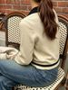 Lightweight Soft Contrast Trim Polo Collar Button Front Loose Knit Cardigan_ecoleips.com