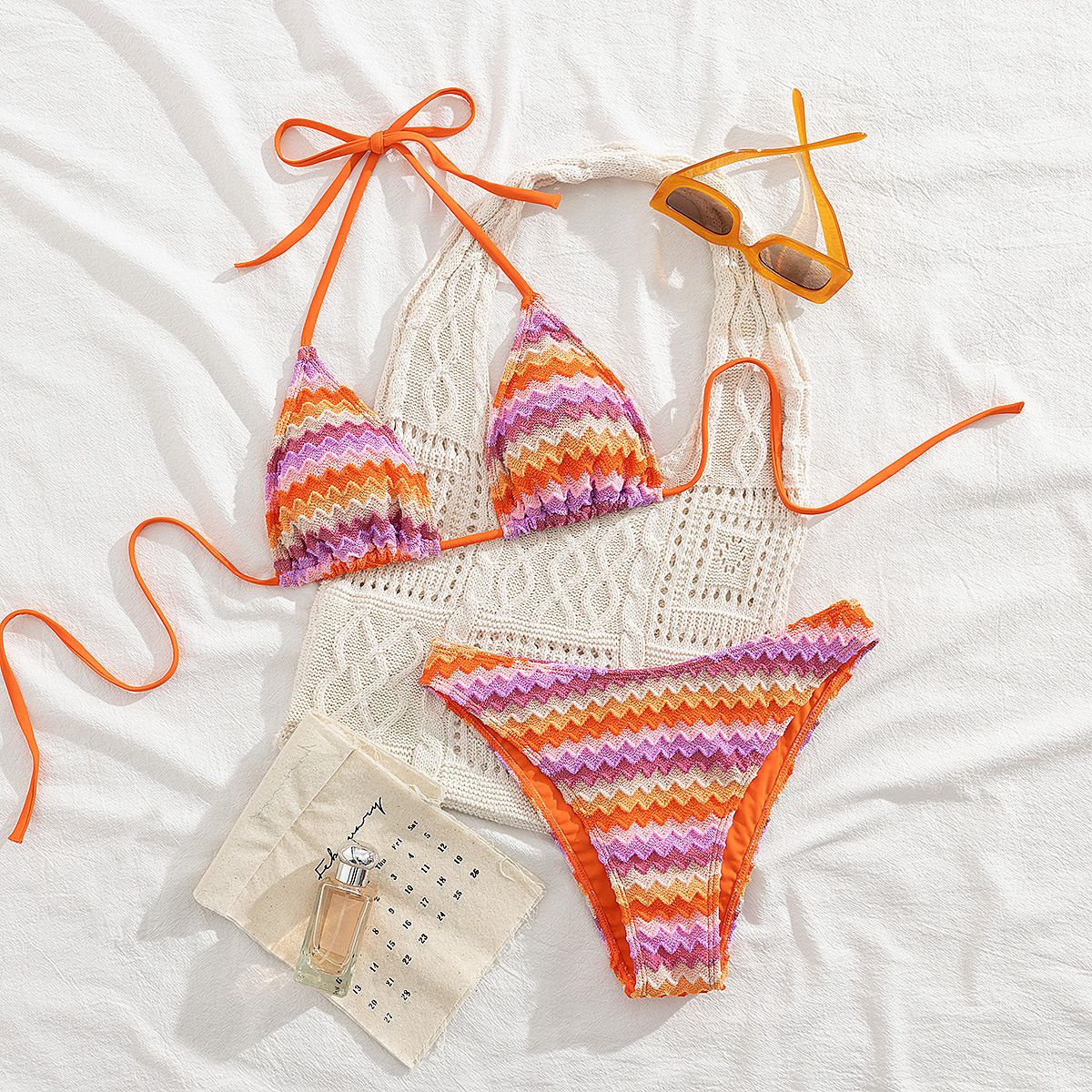 Women's Clothing Sexy Halter Neck Backless Beach Bikini Swimsuit_ecoleips.com