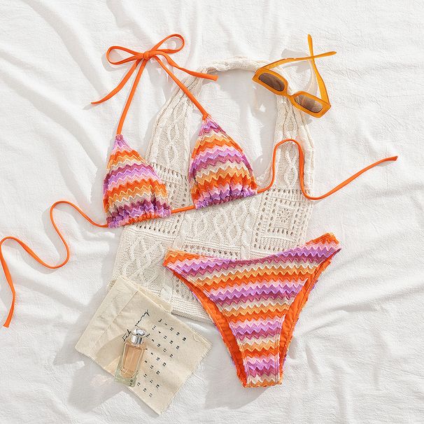 Women's Clothing Sexy Halter Neck Backless Beach Bikini Swimsuit_ecoleips.com