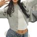 Women's Clothing Casual Long-Sleeve Knit T-Shirt Sweater – Solid Color Open-Front Cardigan For Vacation & Everyday Wear (Pink, Black, Gray, Wine Red)_ecoleips.com