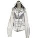 Women's Dark American Retro Graffiti Printed Hoodie Casual Sweatshirt White Lazy Subculture Jacket for Autumn_ecoleips.com