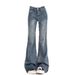 Ladies Jeans Flare Trousers Leisure Slimming Vintage Inspired Autumn High Waist Bell Women's Pants Flared Jeans Jeans Y2k_ecoleips.com