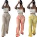 European And American New Contrast Color Double Waistband Layered Loose Sports Street Casual Trousers Two Piece Suit For Women_ecoleips.com
