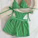 Women's 3 Piece Halter Neck Bikini Set with Mesh Cover-Up Sexy And Stylish Swimwear_ecoleips.com