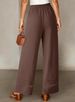 K Fashionable Casual Solid Color Loose-fitting High-waisted Straight-leg Cut-out Wide-leg Pants With Draping Effect_ecoleips.com