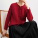 girl 14231 New Chinese National Style Knitted Cardigan Coat Christmas Red Sweater Soft And High-end Feel For Women Autumn_ecoleips.com