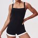 Summer Women's Slim Fit Bodysuit Cross-Over Neckline Backless Versatile Solid Color Sexy Fashion Jumpsuit for Wholesale_ecoleips.com