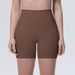 K New Thin Ice Feel, Skin Friendly, Breathable, Tight Solid Color Yoga Pants, Sports Running, Fitness Yoga Clothes, Three Part Shorts_ecoleips.com