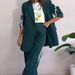 Women's Clothing Fashion Suit Striped Trousers Casual Jacket Two Piece Suit For Women_ecoleips.com