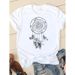 Foreig Trade Wome's Clothig, Europea Ad America Style, Simple Roud-eck Heart-prit Short-sleeve T-shirt For_ecoleips.com