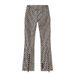 Aria Basics Autumn Winter European American Design High Waist Slimming Casual Versatile Plaid Flared Long Ski Pants For Women_ecoleips.com
