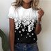 Retro Floral Print Women's T-Shirt Short Sleeve Loose Fit Summer Casual Trendy Printed Clothing for Girls ME15_ecoleips.com
