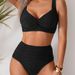 Women's High-Waist Bikini Set – Sexy Swimwear With Removable Padding (S-2XL, 11 Colors)_ecoleips.com