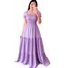 Women's Clothing Spring Summer One Shoulder Floral Dress European American Style Long Fairy Skirt Colorful Design_ecoleips.com