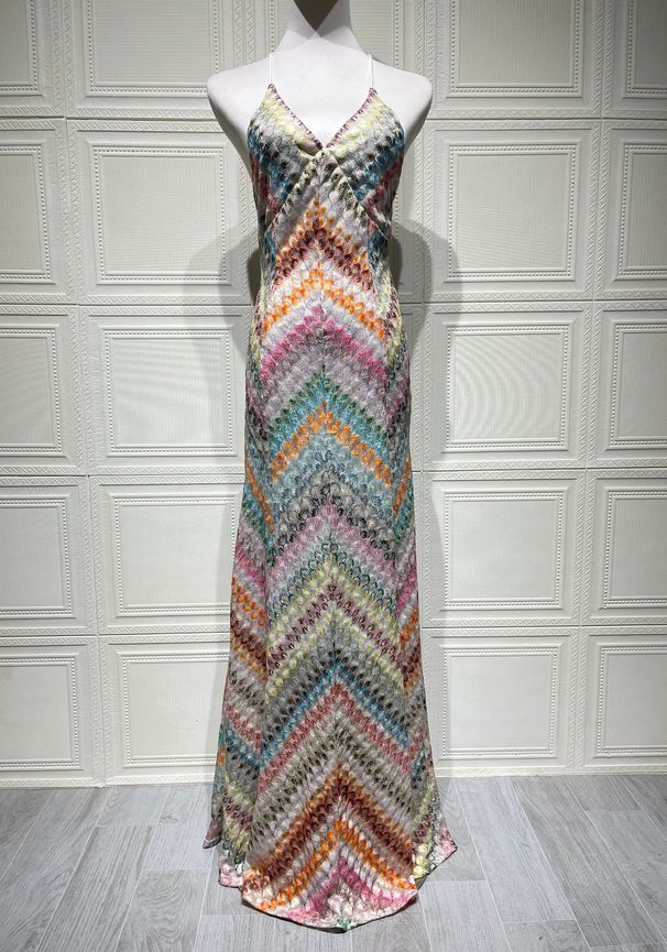 K New Dress Patchwork Long Dress Lace Camisole Dress Hand Crocheted_ecoleips.com