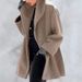 Women's Clothing Oversized Hooded Wool Blend Coat - Double-Faced Longline Trench For Autumn & Winter_ecoleips.com