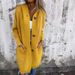 Women's Clothing Casual Cardigan Sweater Soft Acrylic Wool Blend, V-Neck, Pocket Detail, Lightweight Midweight (S-5XL, Grey/Green/Yellow/Black)_ecoleips.com