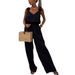 Women's Clothing spring and summer new suspender sleeveless pocket jumpsuit INS casual loose_ecoleips.com
