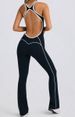 European And American Yoga Jumpsuit For Women With Beautiful Back Backless And Color Matching Nude Sports Fitness Jumpsuit_ecoleips.com