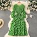 Women's Clothing High End Dress For Women With Three Dimensional Ruffle Design, Niche High End Exquisite Temperament, Super Fairy Long Skirt_ecoleips.com