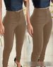 Women's Clothing Zipper Elastic Waist Tight Stretch PU Pants Fashionable Casual Trousers_ecoleips.com